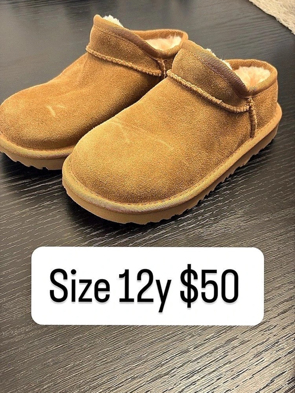 UGG Kids Tasman II Brown Slippers US 12